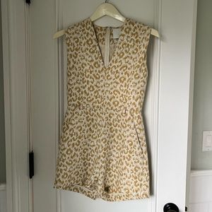 Mini romper, silk, classy animal print